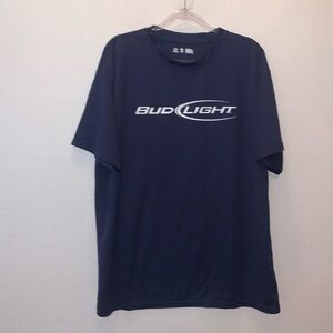 Bud Light Stretchy blue short sleeve top 2X